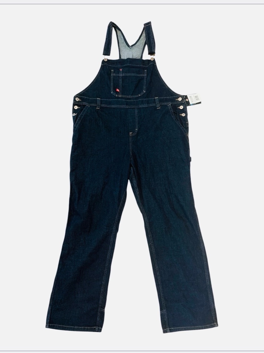 Dickies Womens Denim Carpenters Bib Overall Size 16 Plus Relaxed Fit Country NW